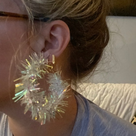 Funky tinsel hoops - Picture 3 of 3